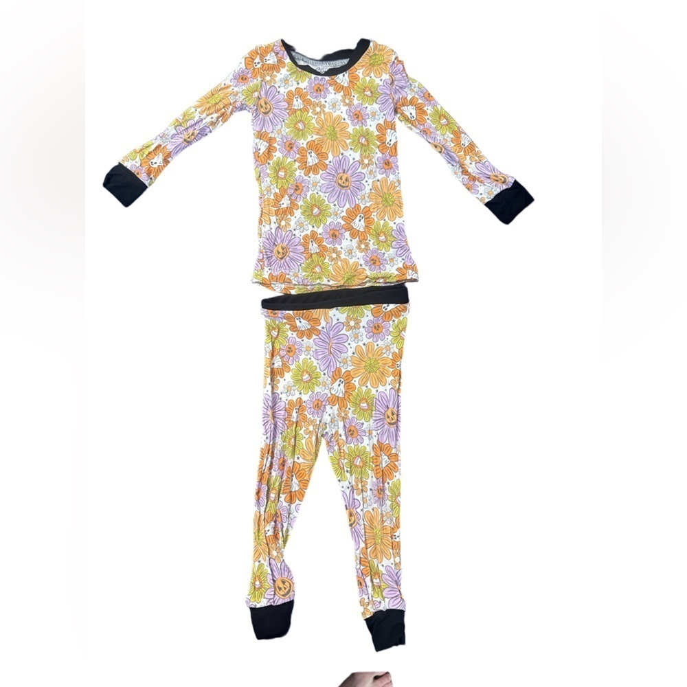 Kids Floral Halloween Pajama Set